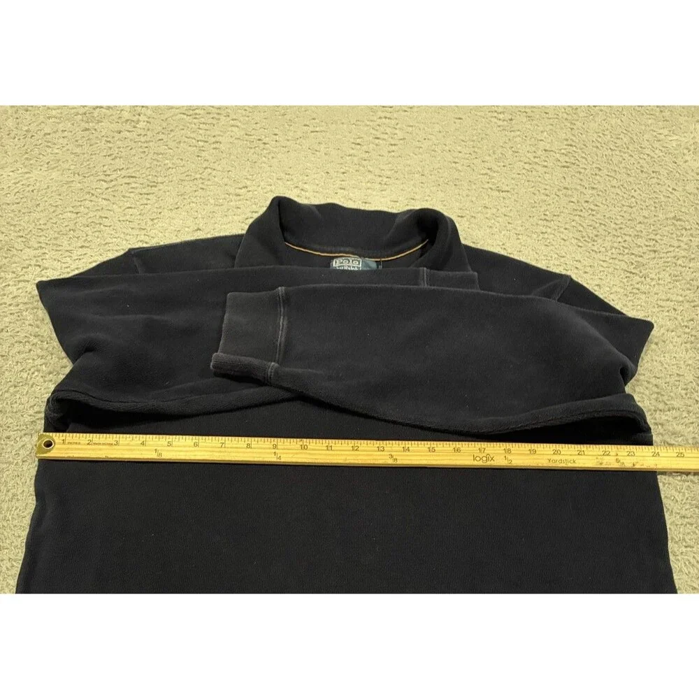 Vintage Polo Ralph Lauren Sweater Mens XL Blue 1/4 Zip Cotton Pony Collared 90s